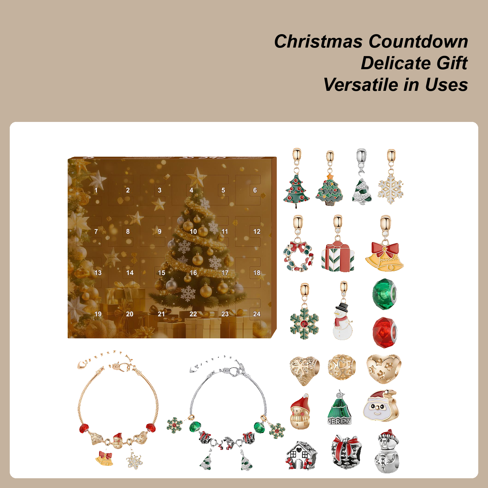 Jewelry Making Advent Calendar - Christmas Calendar Advent Bracelets 24-Days Jewelry