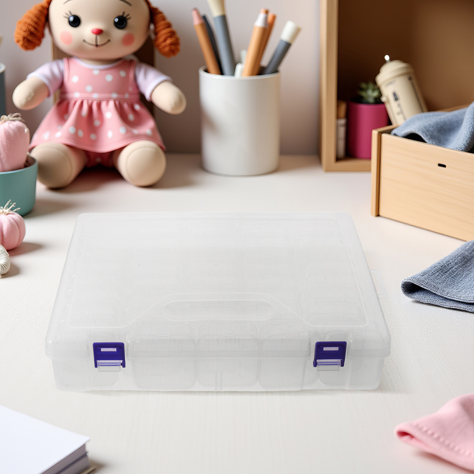 Jewelry Making Organizer - Clear Mini Craft Storage Box with