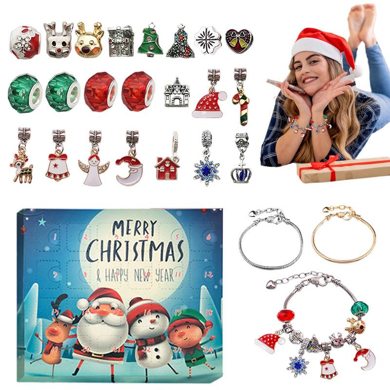Jewelry Making Advent Calendar - Christmas Advent Bracelet Set Charm 24