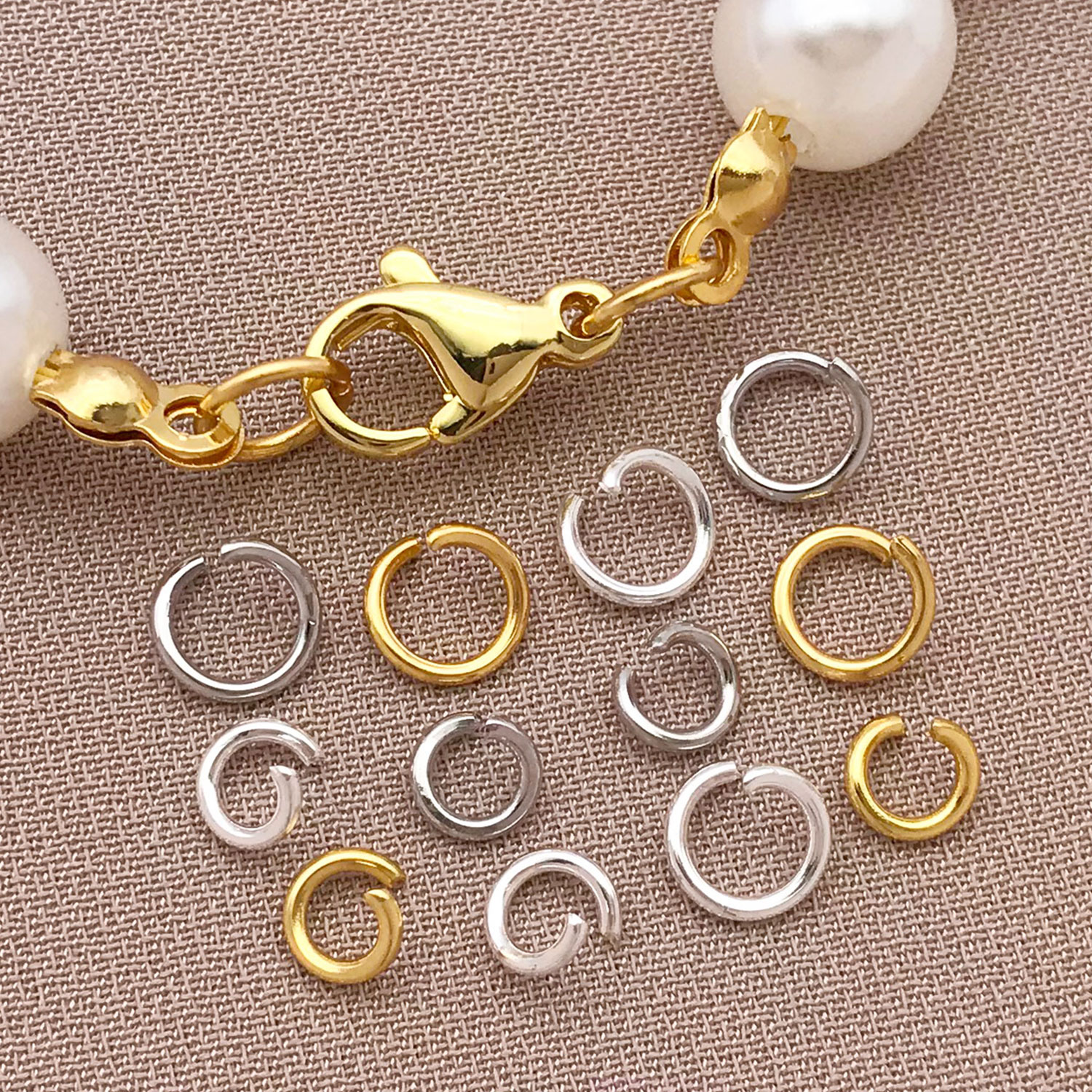 Jewelry Making Looper Tool - 200pcs 4/5mm 18K Gold Plated SilveryOpen