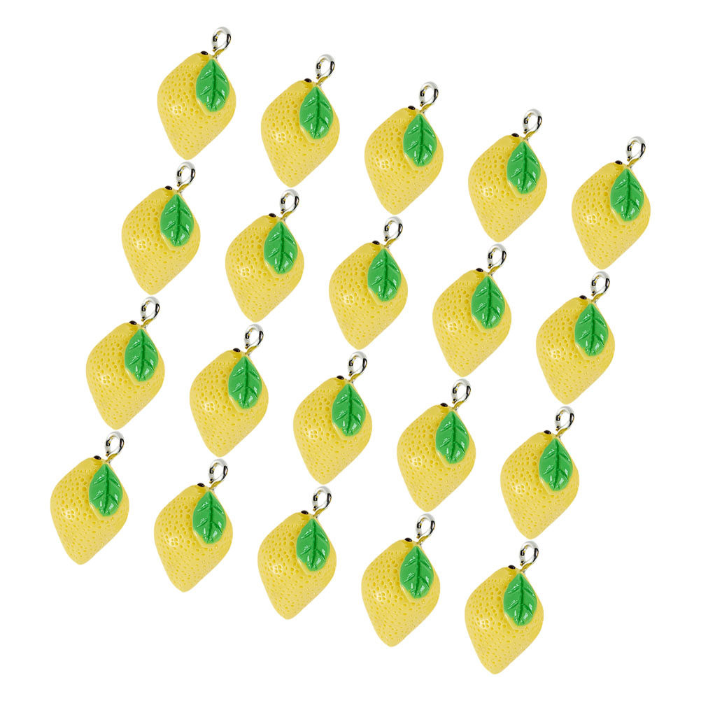 Jewelry Making With Resin - 20Pcs Resin Lemon Charms Fruit Charms