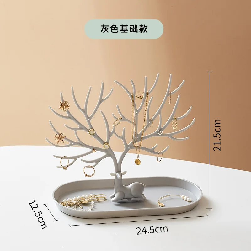 Jewelry Making Organizer - Antler Jewelry Display Stand Tray Tree