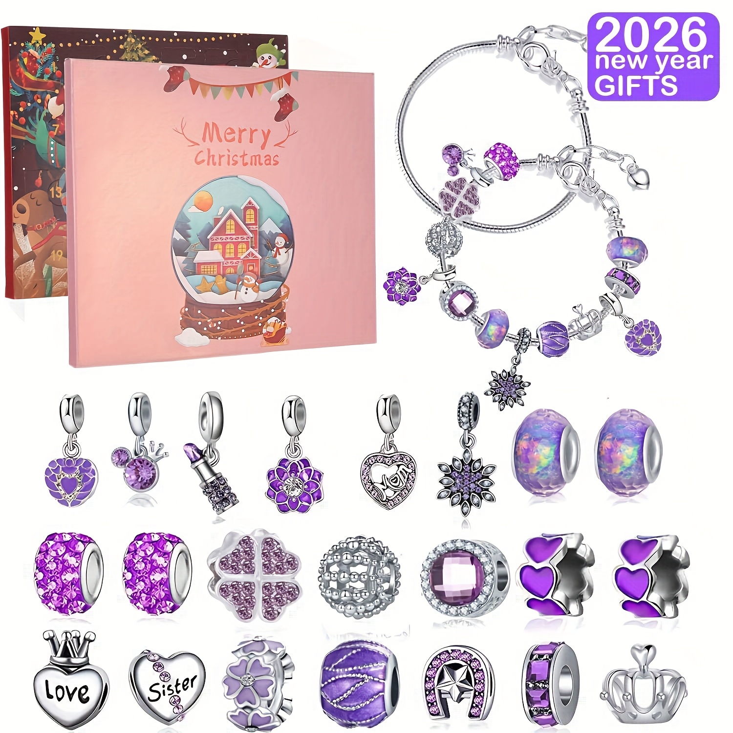 Jewelry Making With Resin - Christmas purple beads DIY jewelry making