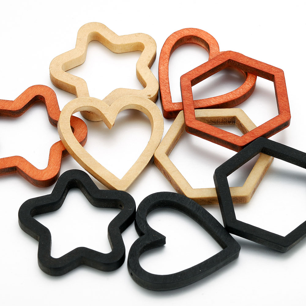 10pcs Wood Heart Square Silico - Jewelry Making With Resin avis et prix