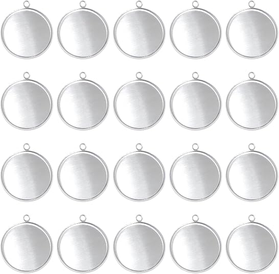 20 Pieces Stainless Steel Roun - Jewelry Making With Resin avis et prix