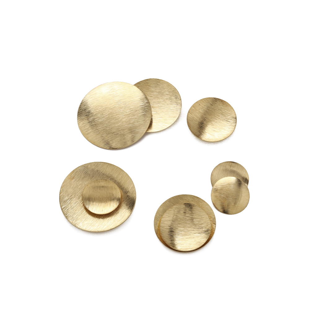 Raw Brass Brushed Round Convex - Jewelry Making Hammer avis et prix
