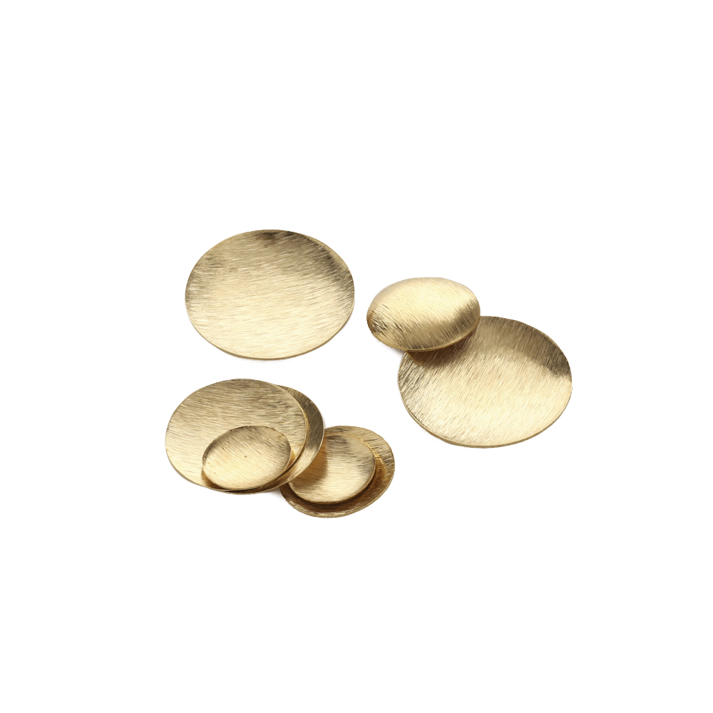 Raw Brass Brushed Round Convex - Jewelry Making Hammer avis et prix