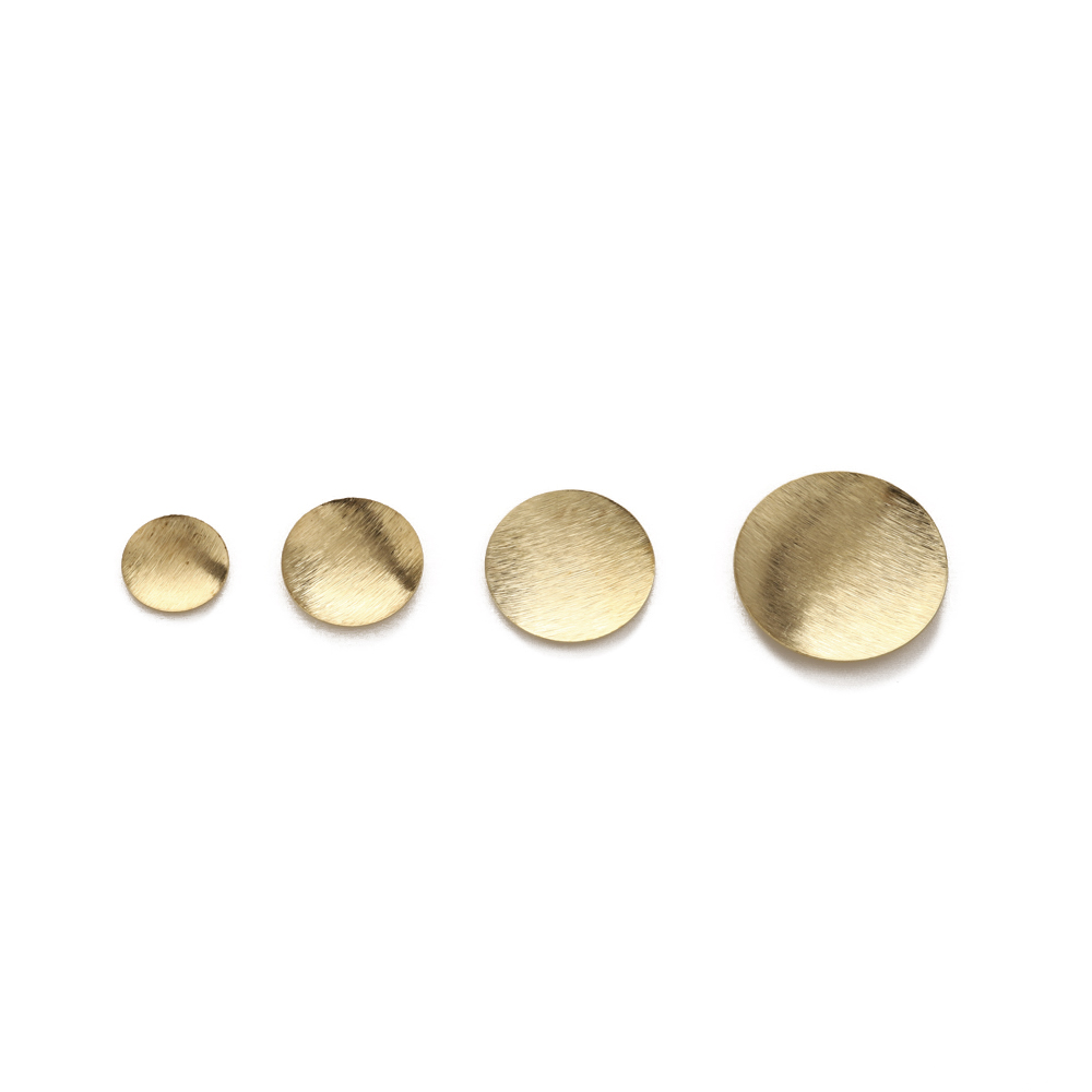 Raw Brass Brushed Round Convex - Jewelry Making Hammer avis et prix