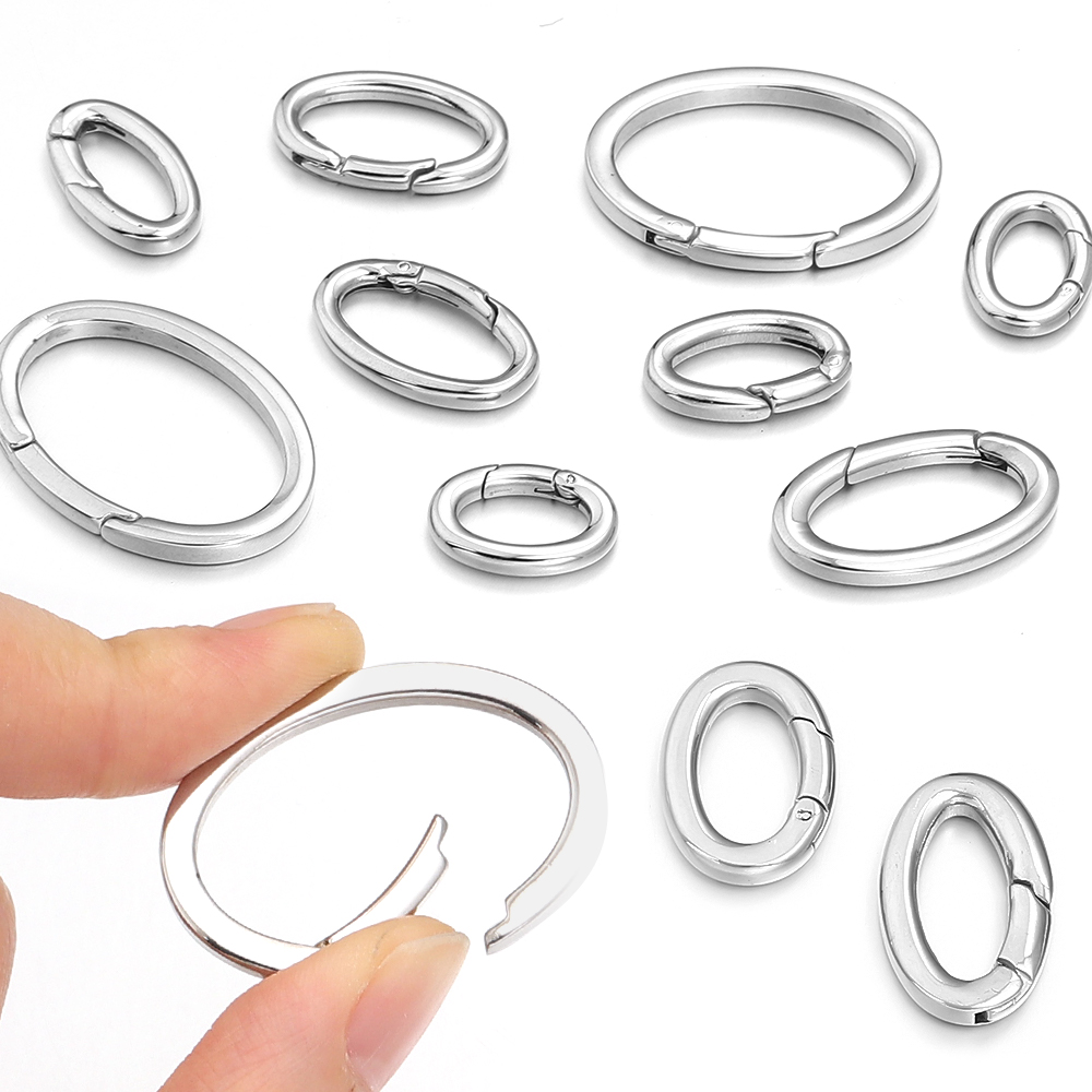 1pc Stainless Steel Spring Cla - Jewelry Making Rings avis et prix