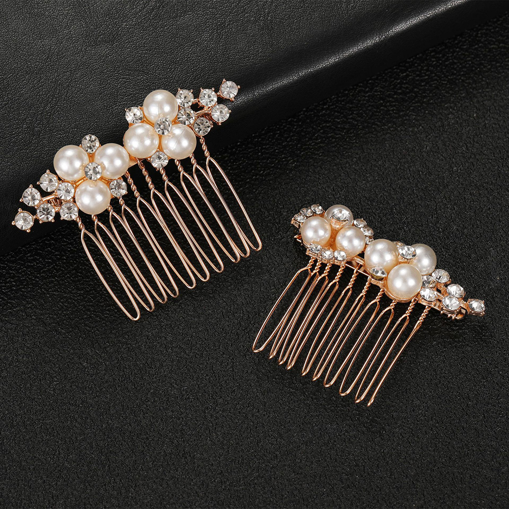 2Pcs Simple Wedding Hair Combs - Jewelry Making With Beads avis et prix