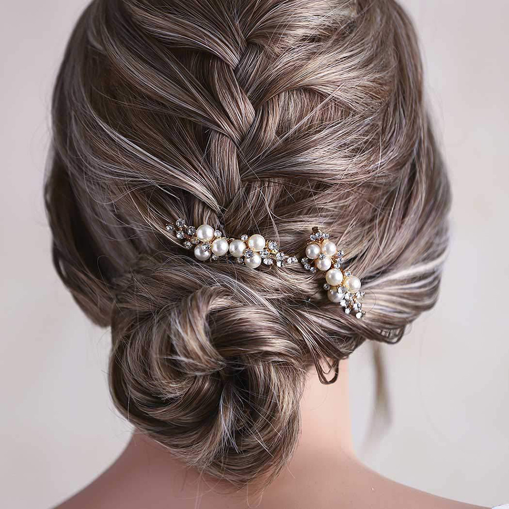2Pcs Simple Wedding Hair Combs - Jewelry Making With Beads avis et prix