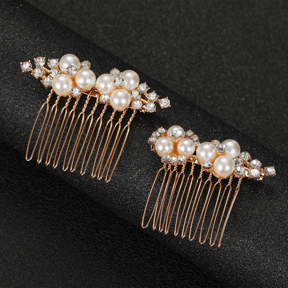 2Pcs Simple Wedding Hair Combs - Jewelry Making With Beads avis et prix