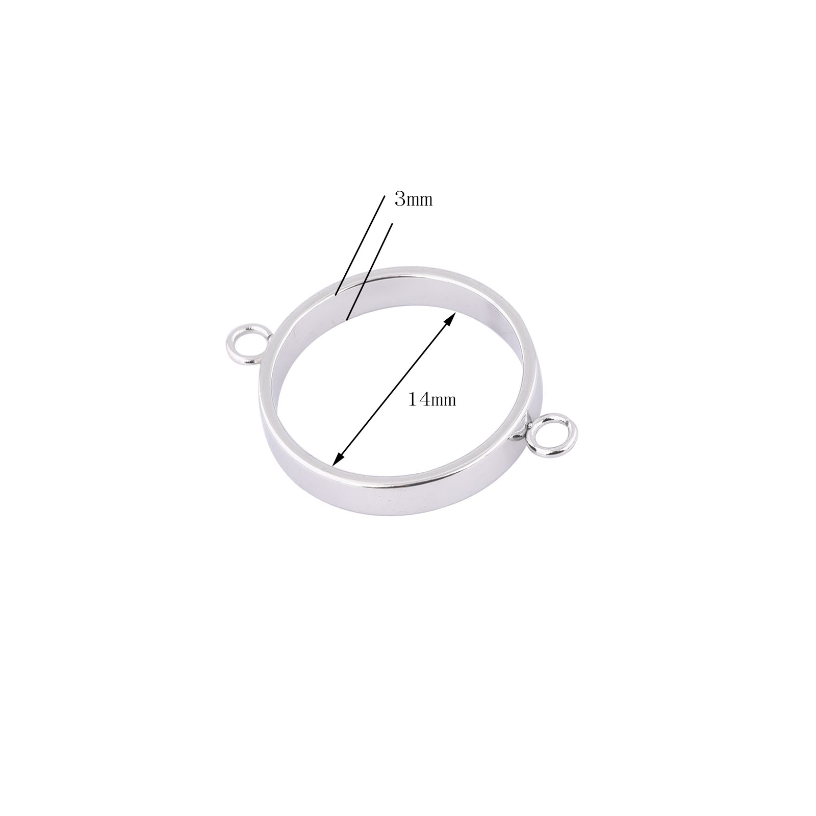10pcs Stainless Steel 14mm Ope - Jewelry Making With Resin avis et prix