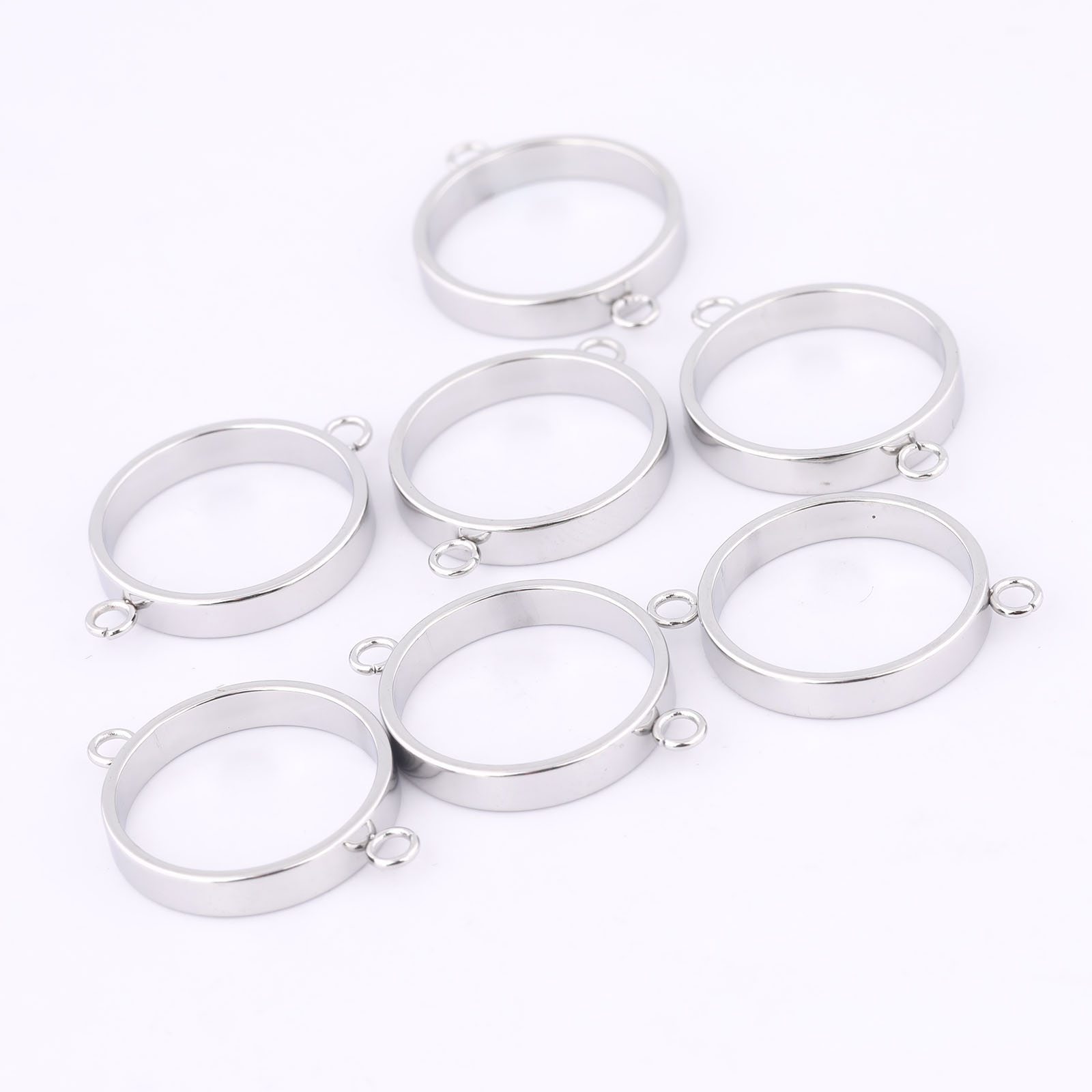 10pcs Stainless Steel 14mm Ope - Jewelry Making With Resin avis et prix