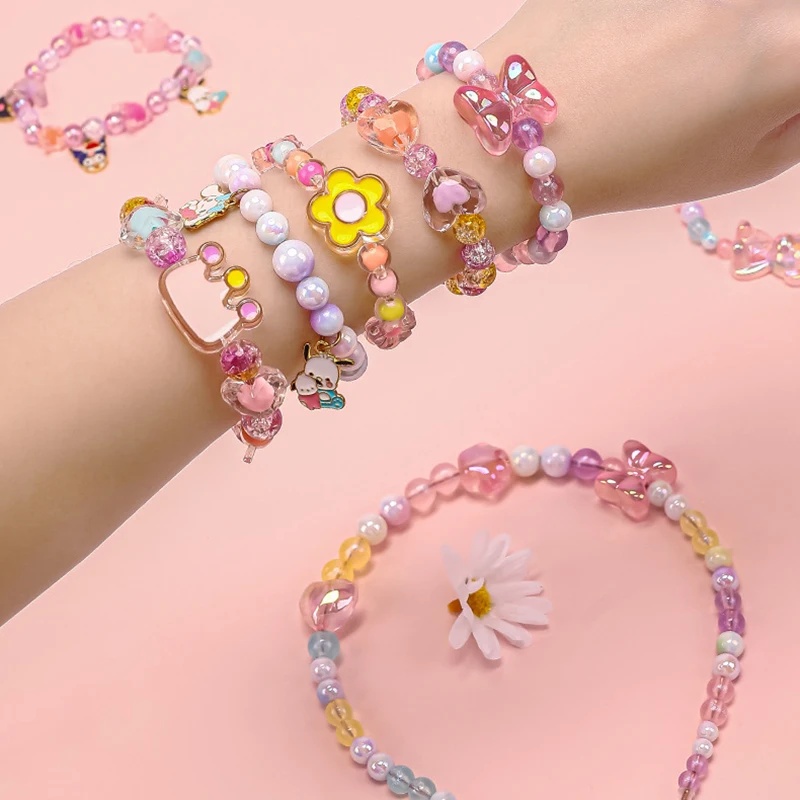 174pcs/Box Heart Acrylic Beads - Jewelry Making Kits For Kids avis et prix