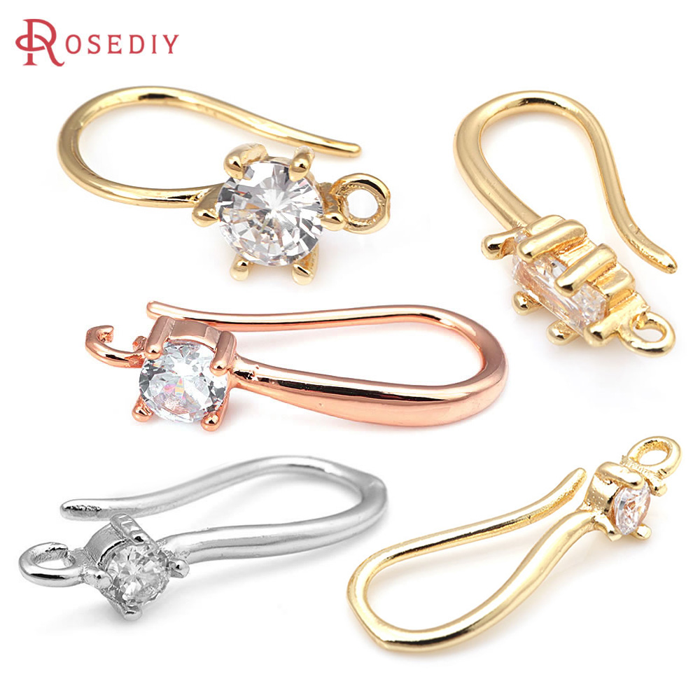 18K Gold Color Brass with Zirc - Jewelry Making Earring Supplies avis et prix