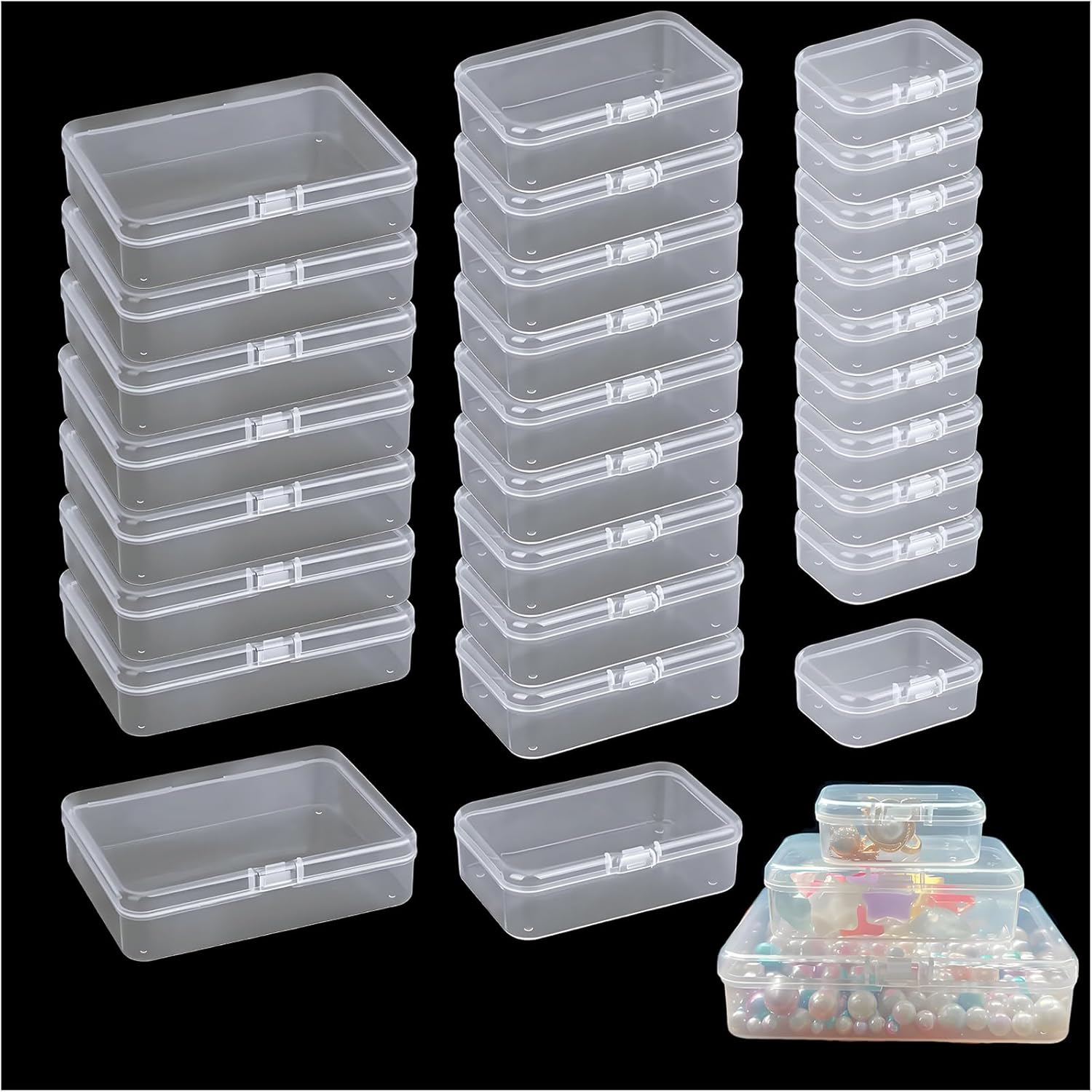 28 Pcs Small Plastic Boxes Bea - Jewelry Making Organizer avis et prix
