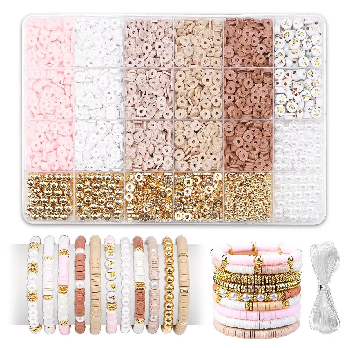 1970pcs light pink clay bead s - Jewelry Making Tutorial avis et prix