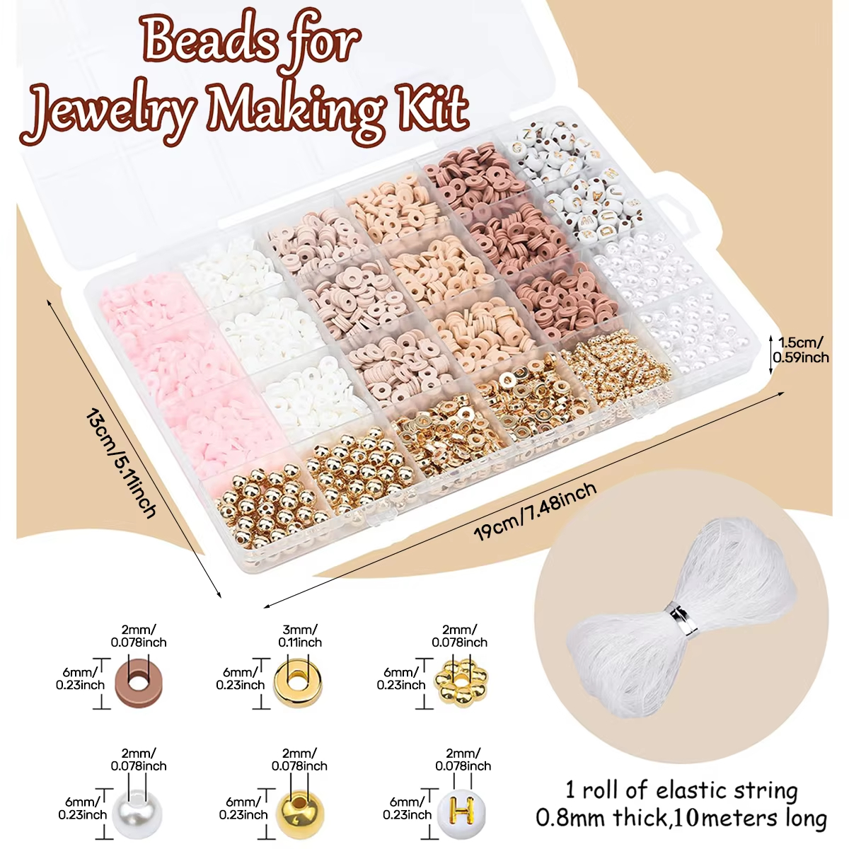 1970pcs light pink clay bead s - Jewelry Making Tutorial avis et prix