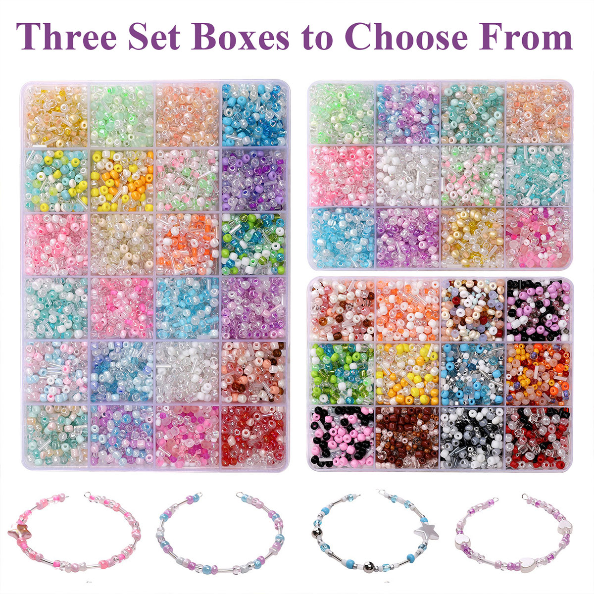 24 Grid Mixed Size Glass Seed  - Jewelry Making Tutorial avis et prix