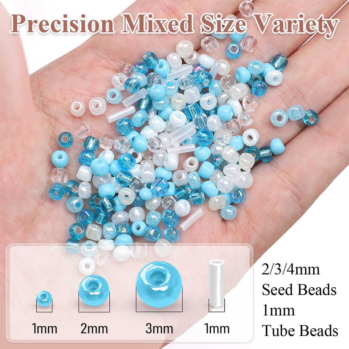 24 Grid Mixed Size Glass Seed  - Jewelry Making Tutorial avis et prix