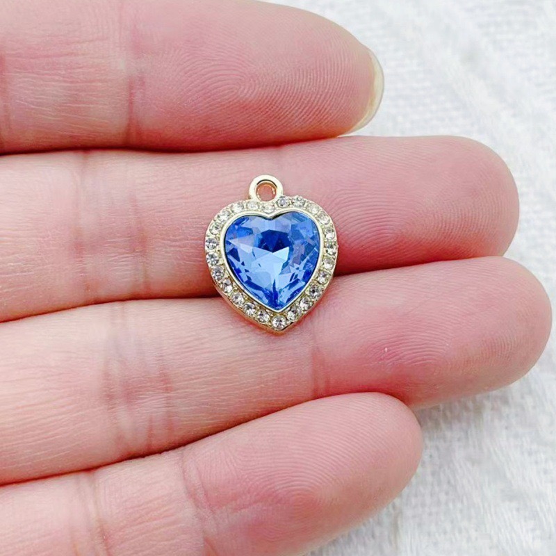 10pcs heart-shaped inlaid colo - Jewelry Making Jewelry avis et prix