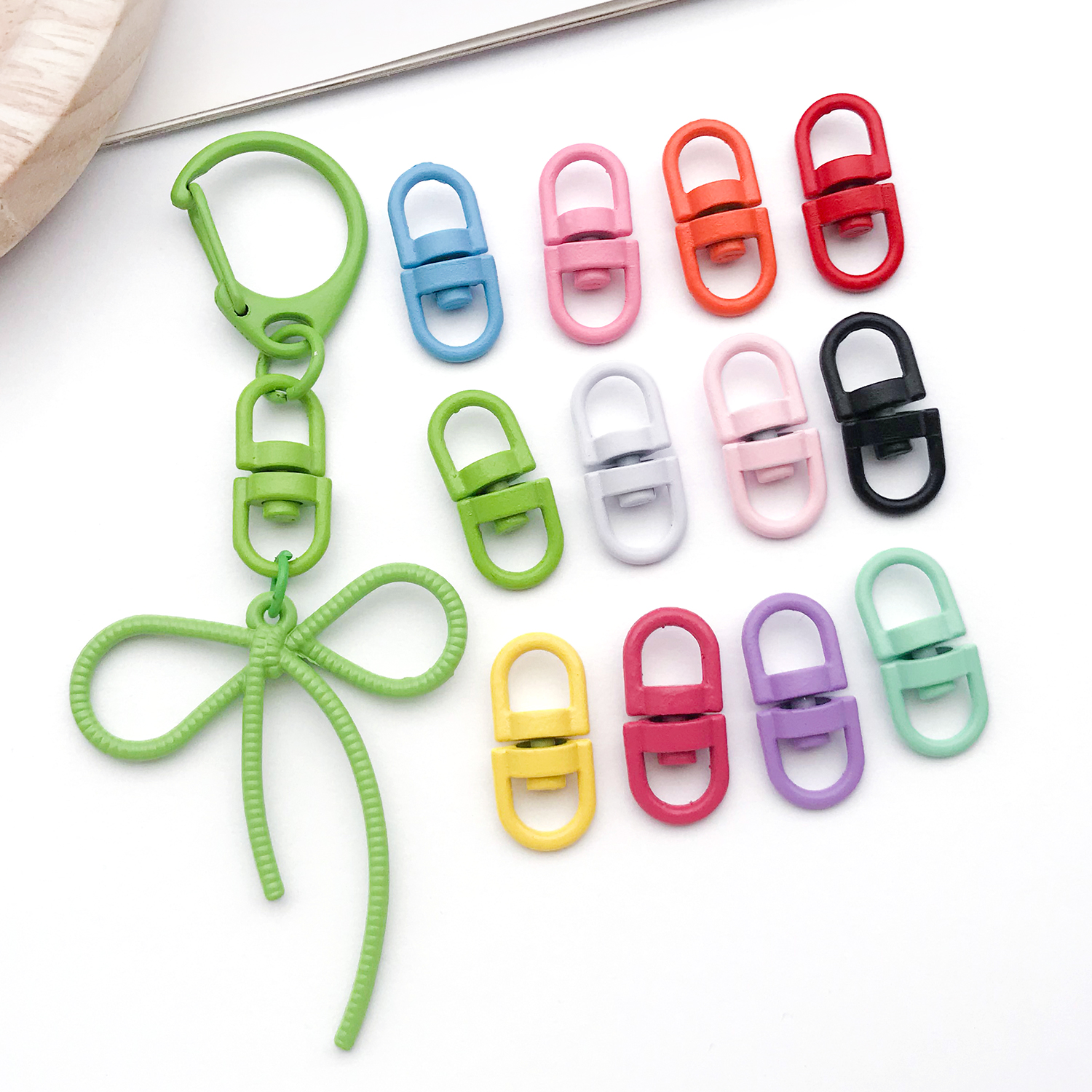 20pcs Metal Rotate Buckle Key  - Jewelry Making Rings avis et prix