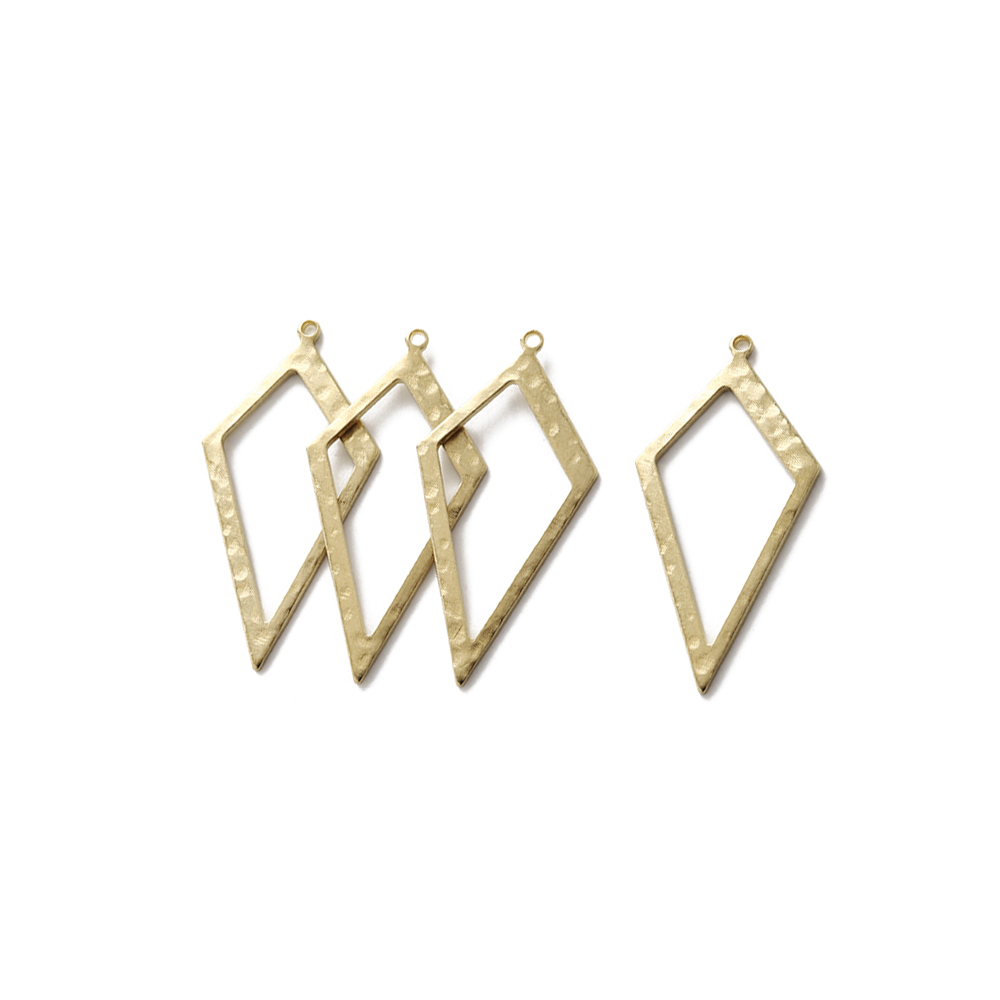 Raw Brass Hammered Rhombus Cha - Jewelry Making Hammer avis et prix