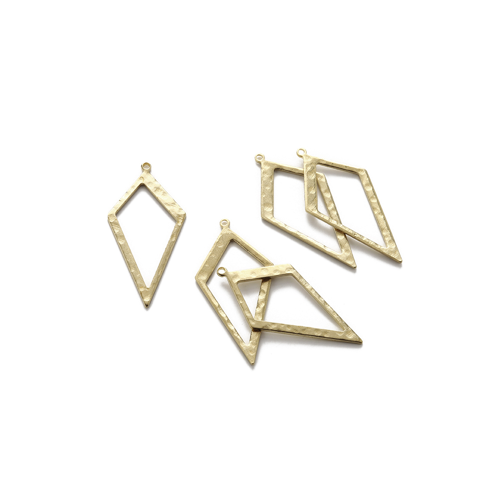 Raw Brass Hammered Rhombus Cha - Jewelry Making Hammer avis et prix