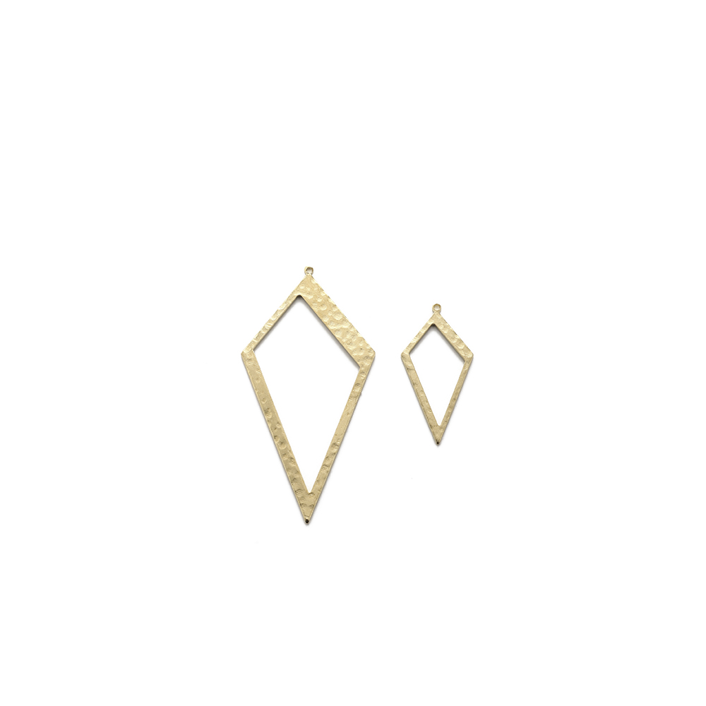 Raw Brass Hammered Rhombus Cha - Jewelry Making Hammer avis et prix