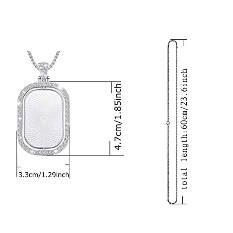 Personalized Custom Rectangula - Jewelry Making Metal avis et prix