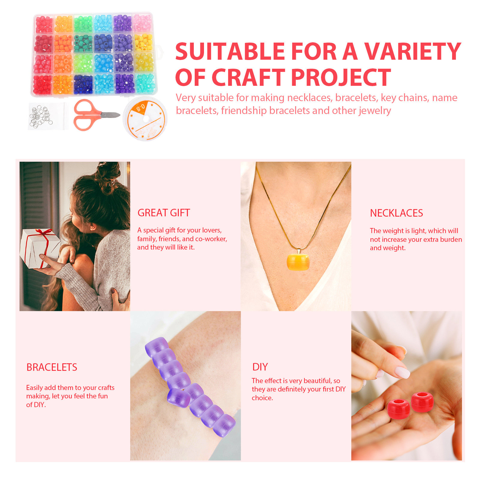 1Set Large Hole Beads DIY Bead - Jewelry Making Kits For Kids avis et prix