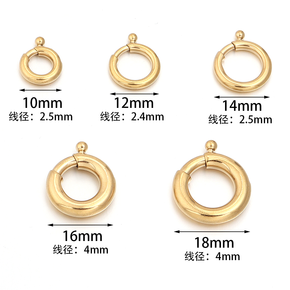 2pcs Stainless Steel Spring Cl - Jewelry Making Rings avis et prix