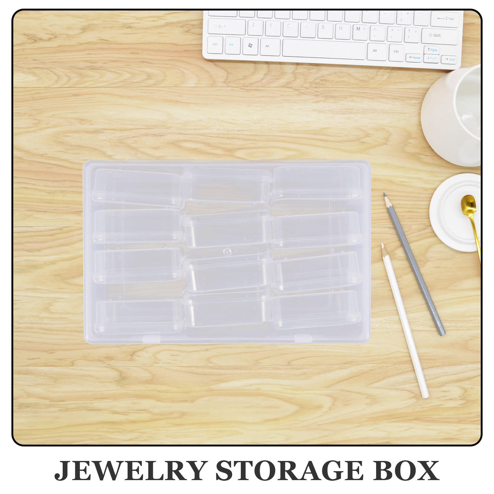 12Pcs Clear Plastic 12-Compart - Jewelry Making Organizer avis et prix