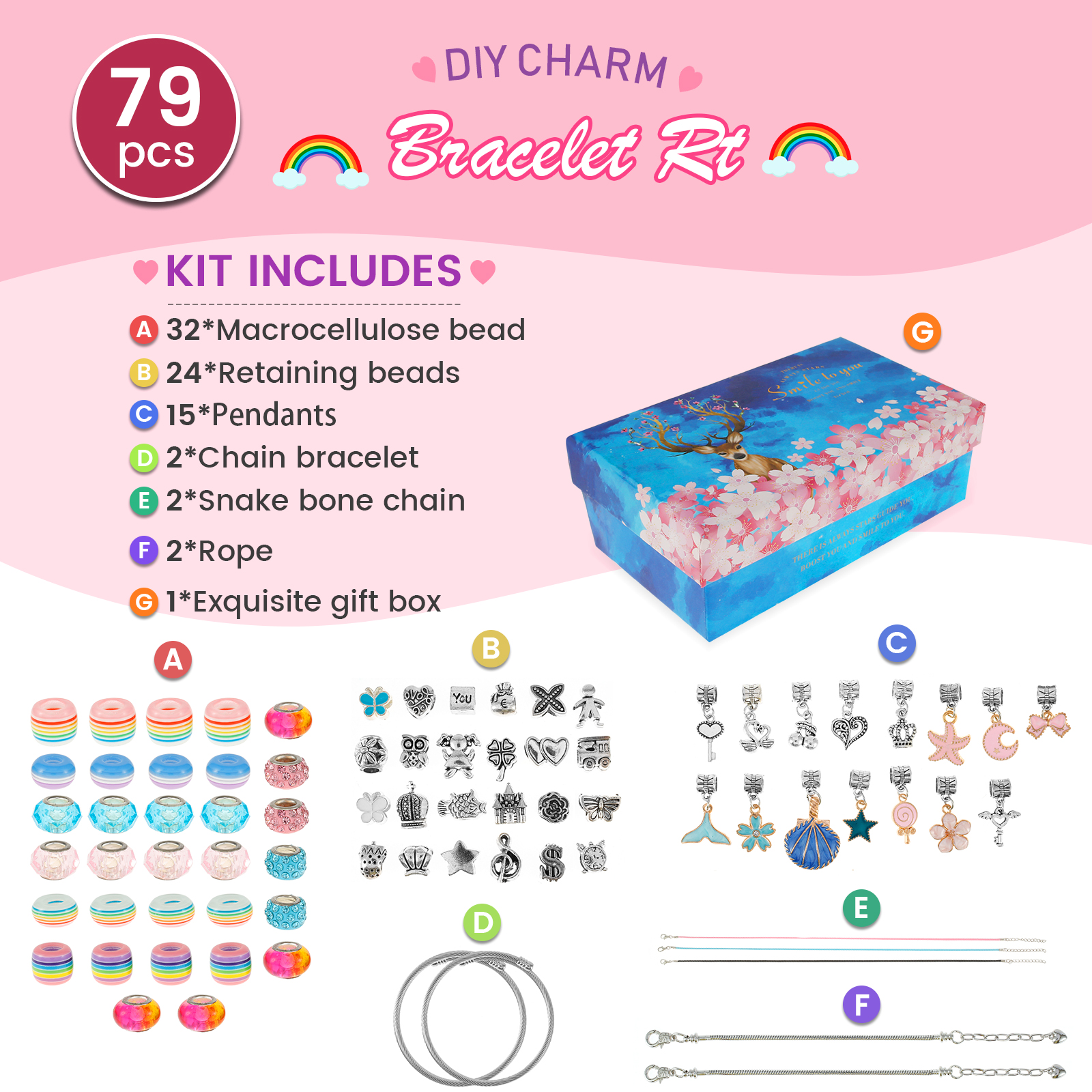 78Pcs Bracelet Making Kit Char - Jewelry Making Kits For Kids avis et prix