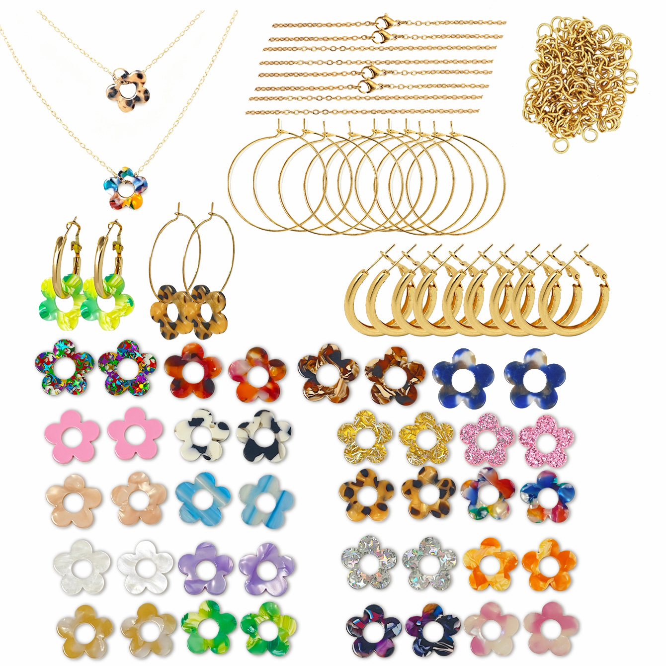 Cute Colorful Sequin Acrylic F - Jewelry Making Beginners avis et prix