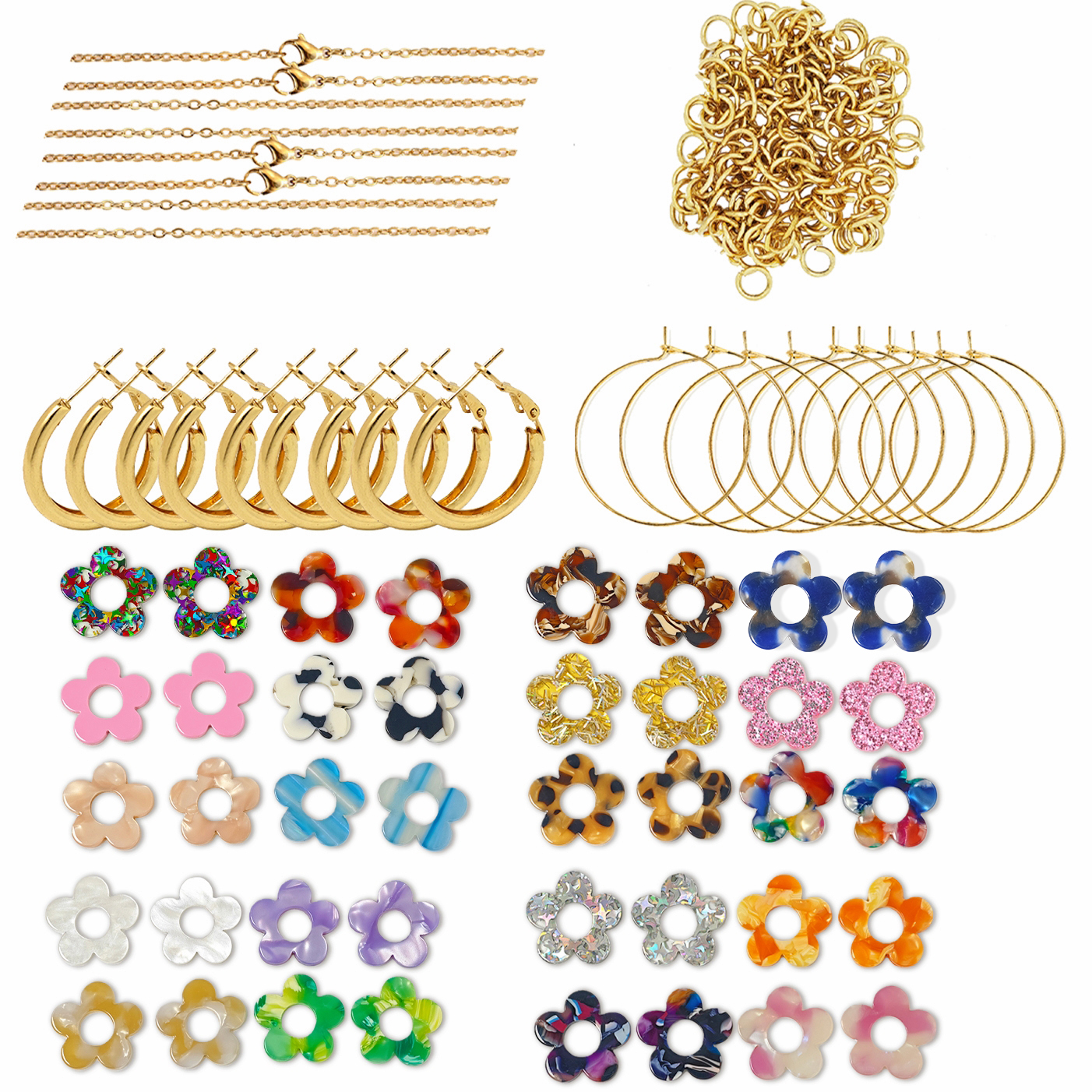 Cute Colorful Sequin Acrylic F - Jewelry Making Beginners avis et prix