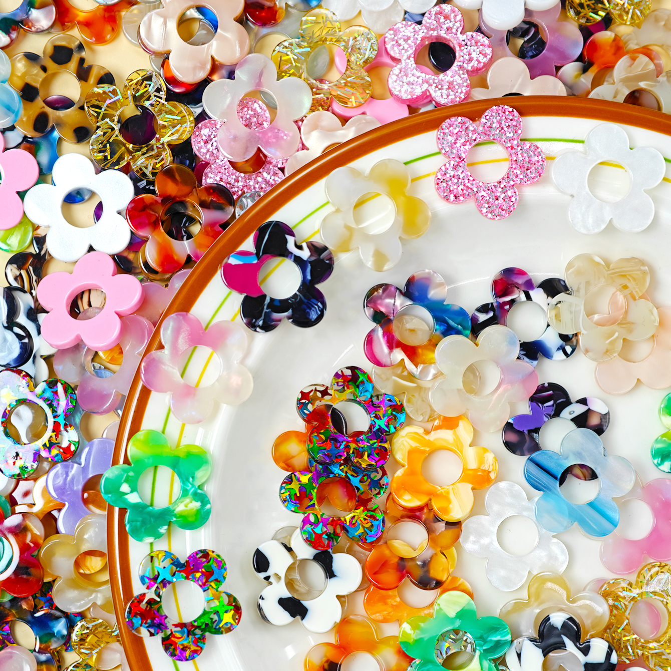 Cute Colorful Sequin Acrylic F - Jewelry Making Beginners avis et prix