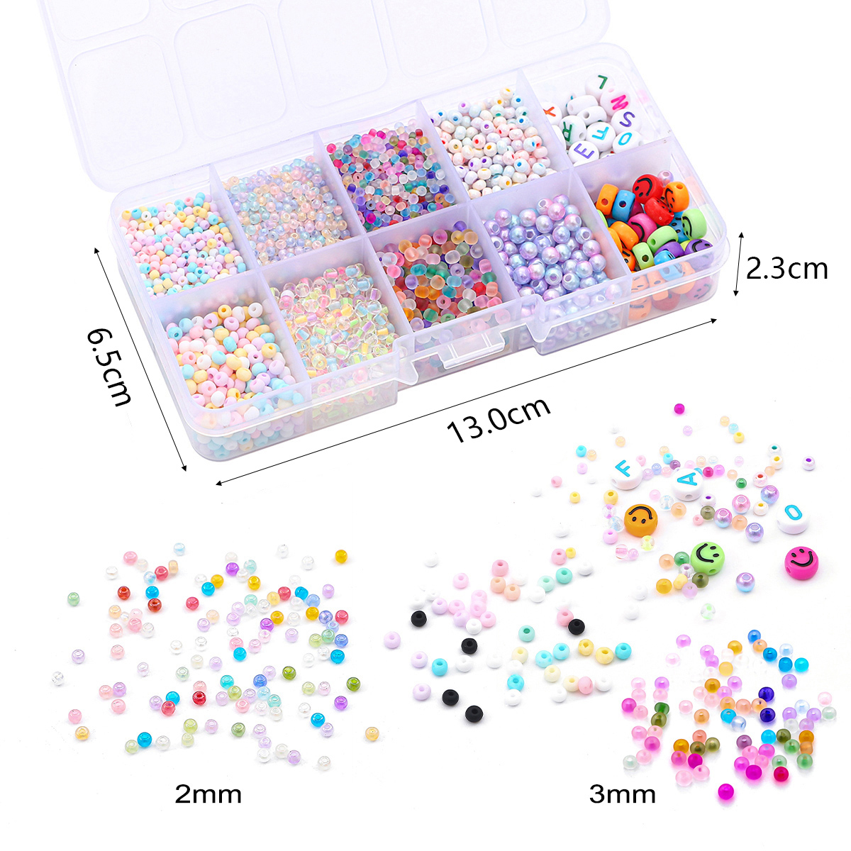 2mm 3mm Glass Seed Beads Kit w - Jewelry Making Organizer avis et prix