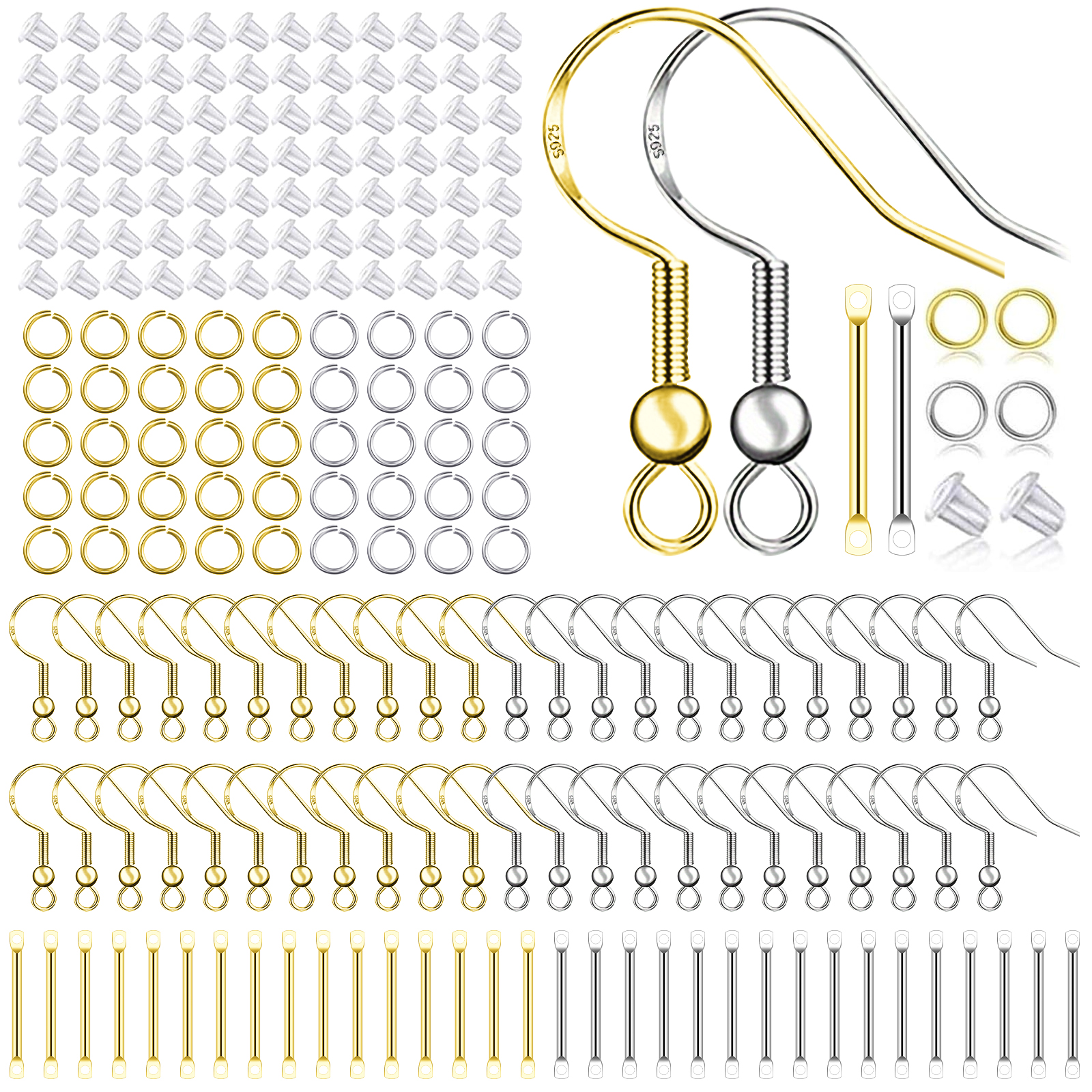 925 Silver/Gold Plated Earring - Jewelry Making Metal avis et prix