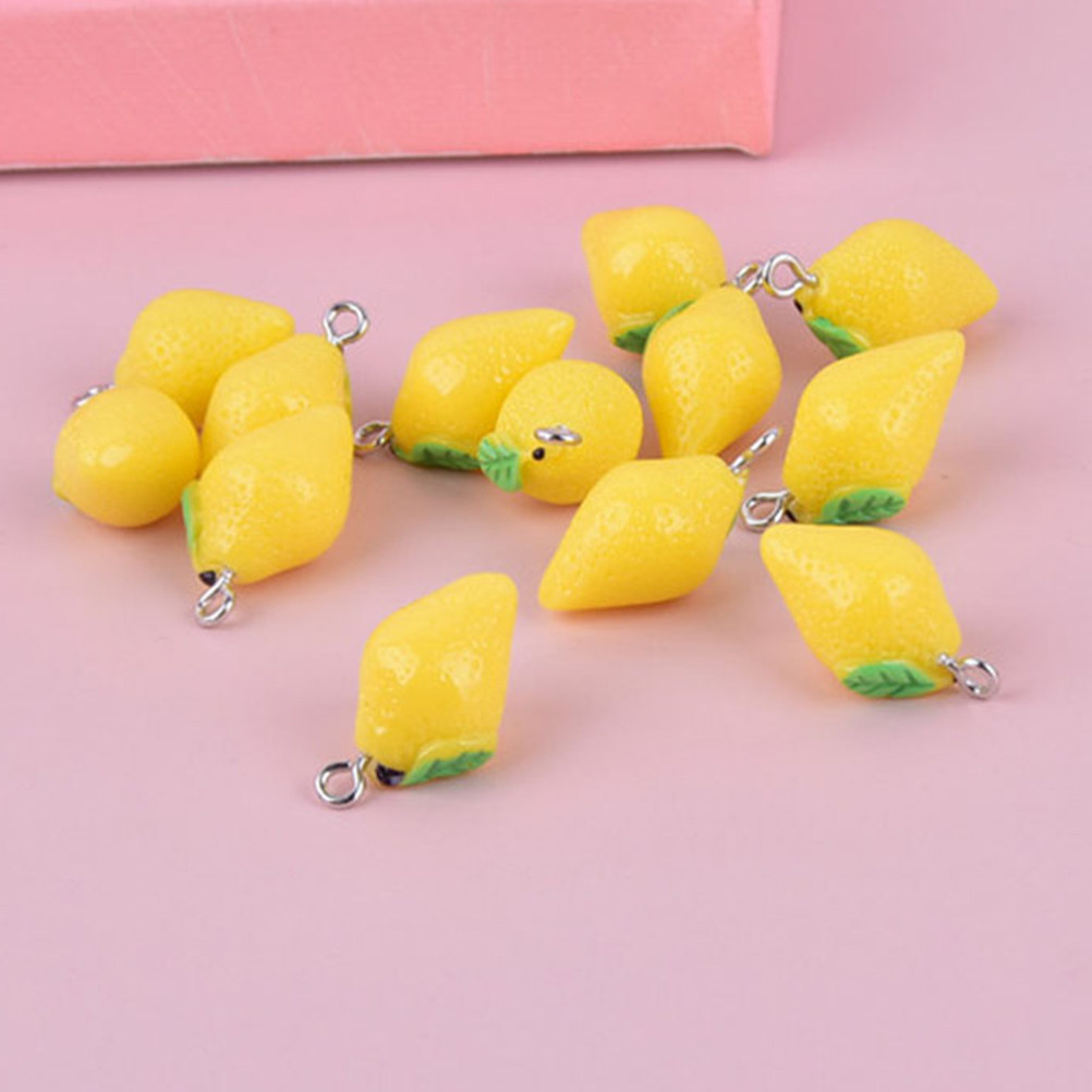 20Pcs Resin Lemon Charms Fruit - Jewelry Making With Resin avis et prix