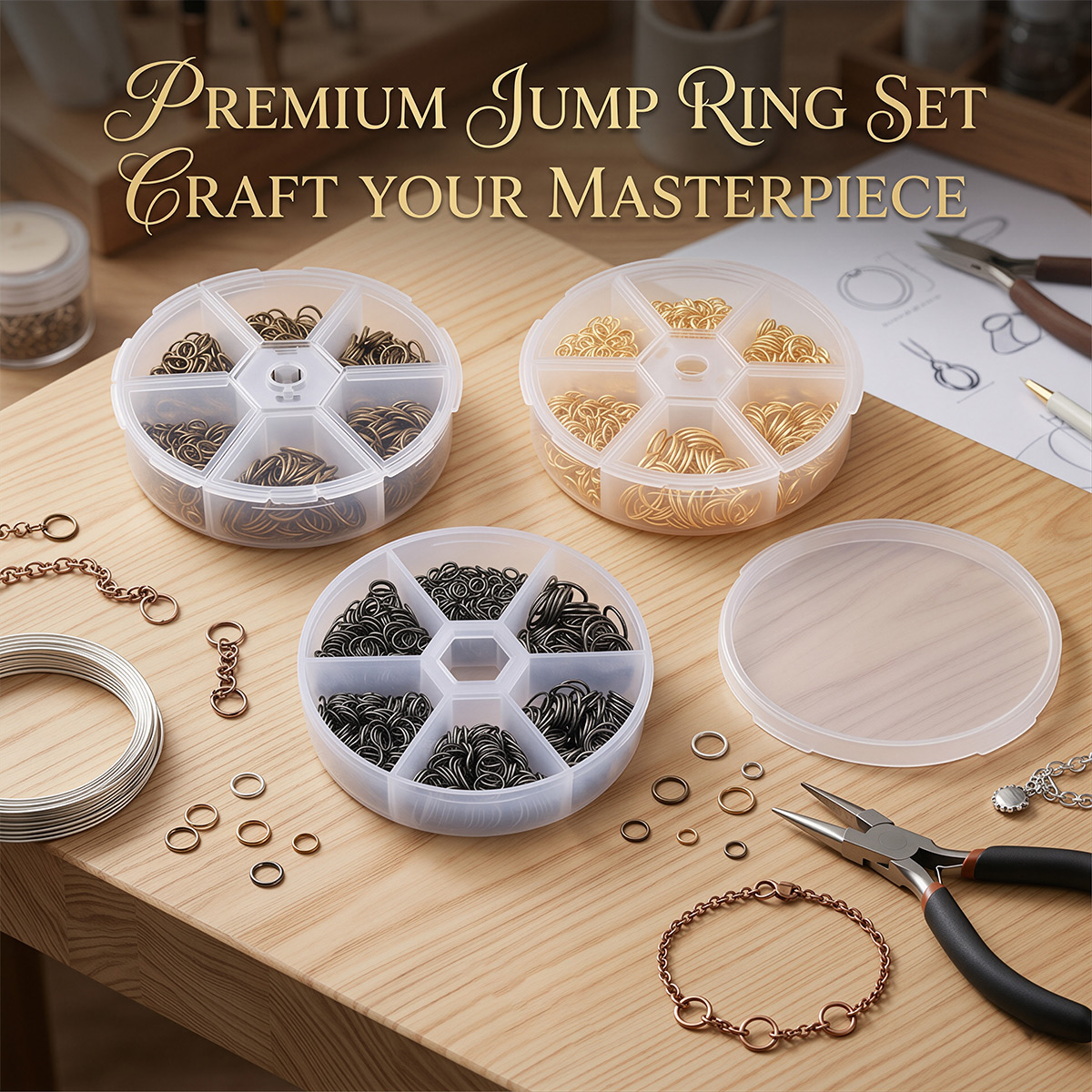 Iron Alloy Jump Rings 4-10mm 8 - Jewelry Making Organizer avis et prix