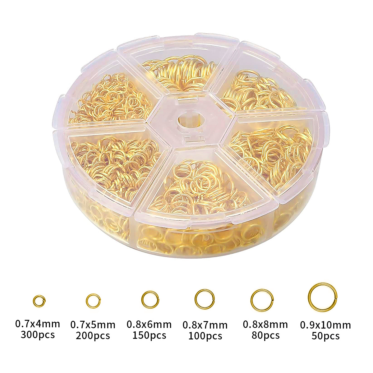 Iron Alloy Jump Rings 4-10mm 8 - Jewelry Making Organizer avis et prix