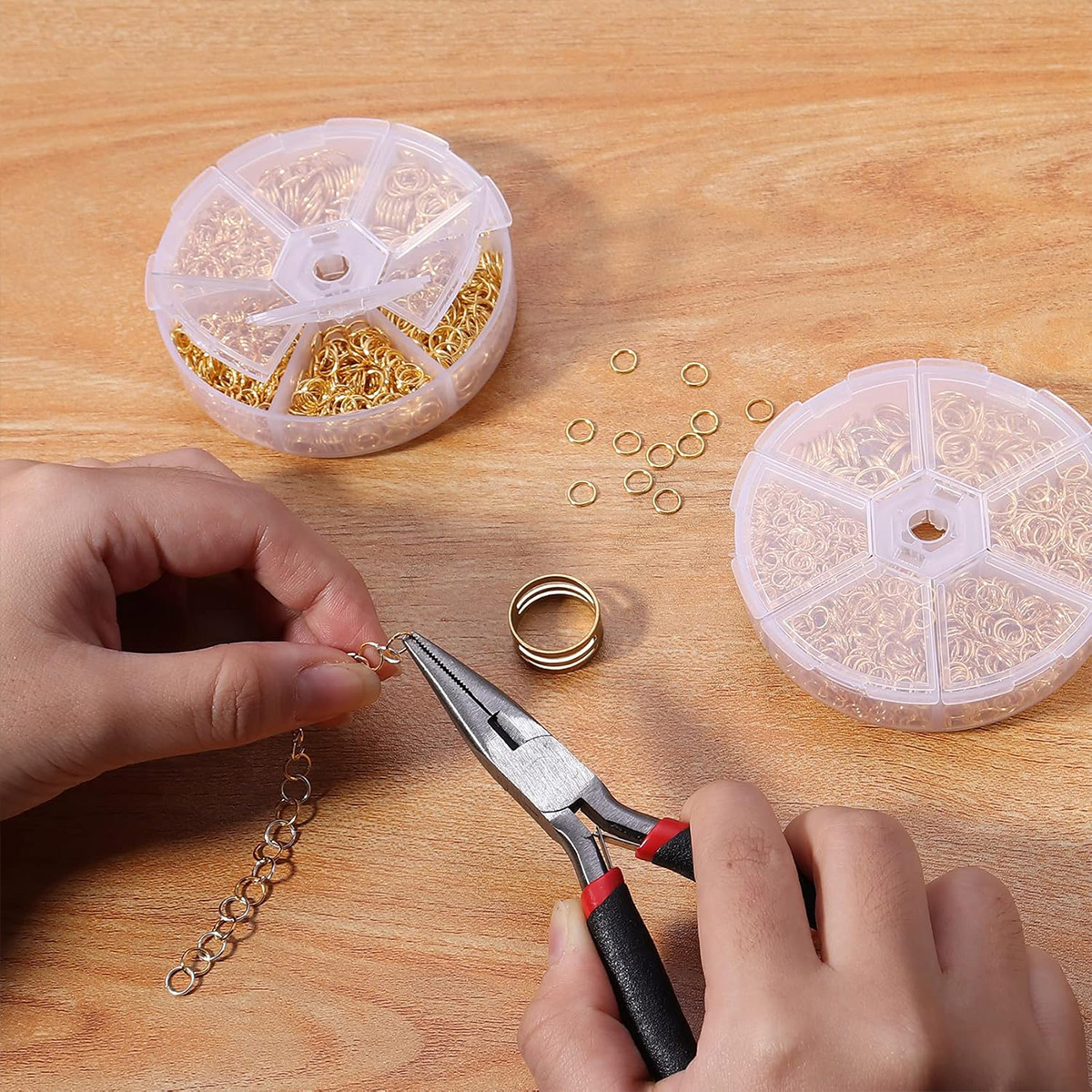 Iron Alloy Jump Rings 4-10mm 8 - Jewelry Making Organizer avis et prix