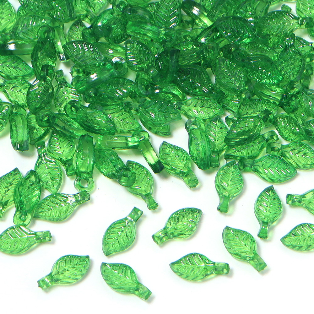 200pcs/lot Green Leaves Glass  - Jewelry Making Beginners avis et prix