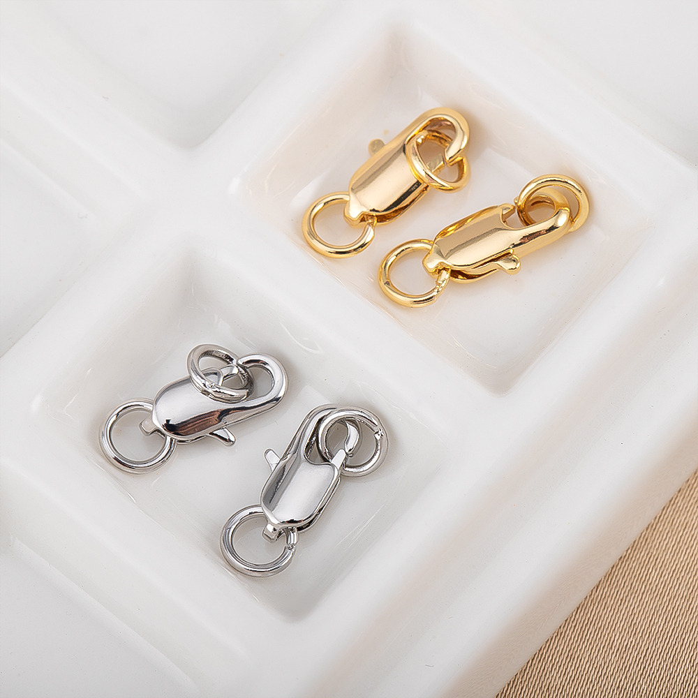 5Pcs Gold Color Brass Lobster  - Jewelry Making Rings avis et prix