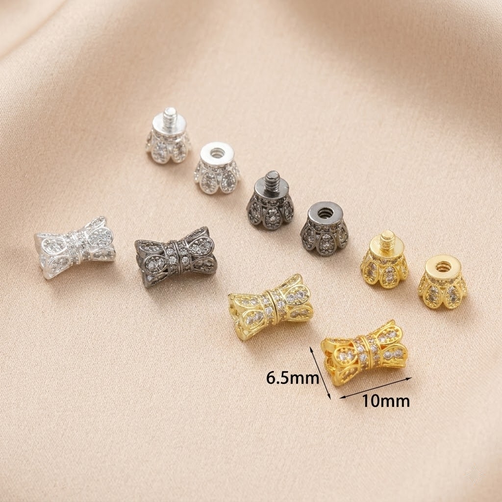 2pcs 18K Gold Plated Cubic Zir - Jewelry Making Metal avis et prix