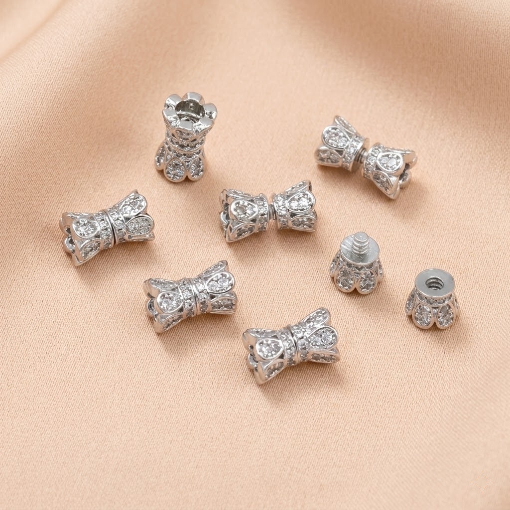 2pcs 18K Gold Plated Cubic Zir - Jewelry Making Metal avis et prix