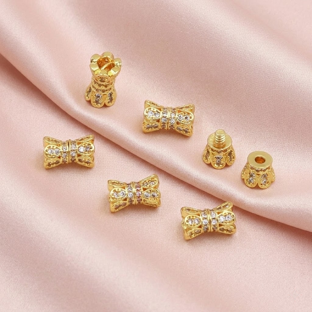 2pcs 18K Gold Plated Cubic Zir - Jewelry Making Metal avis et prix