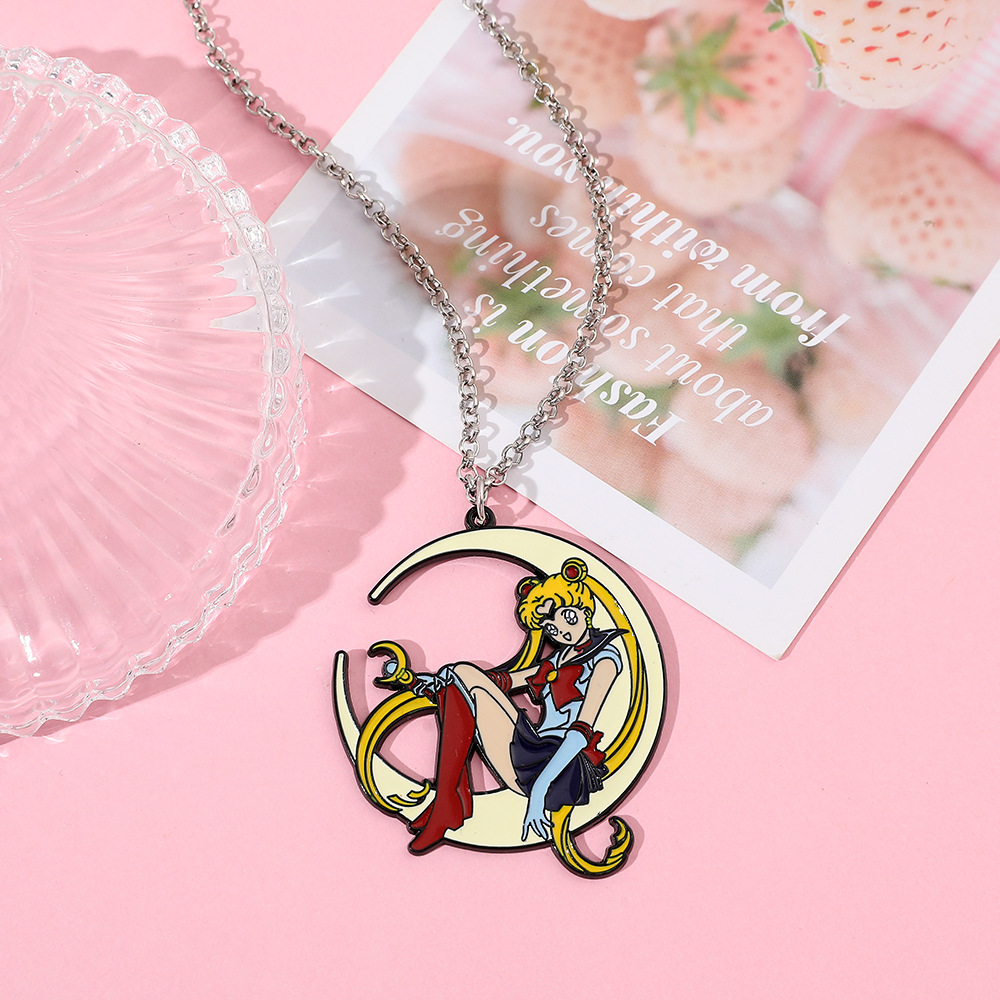 Sweet Anime Metal Enamel Neckl - Jewelry Making Necklaces avis et prix